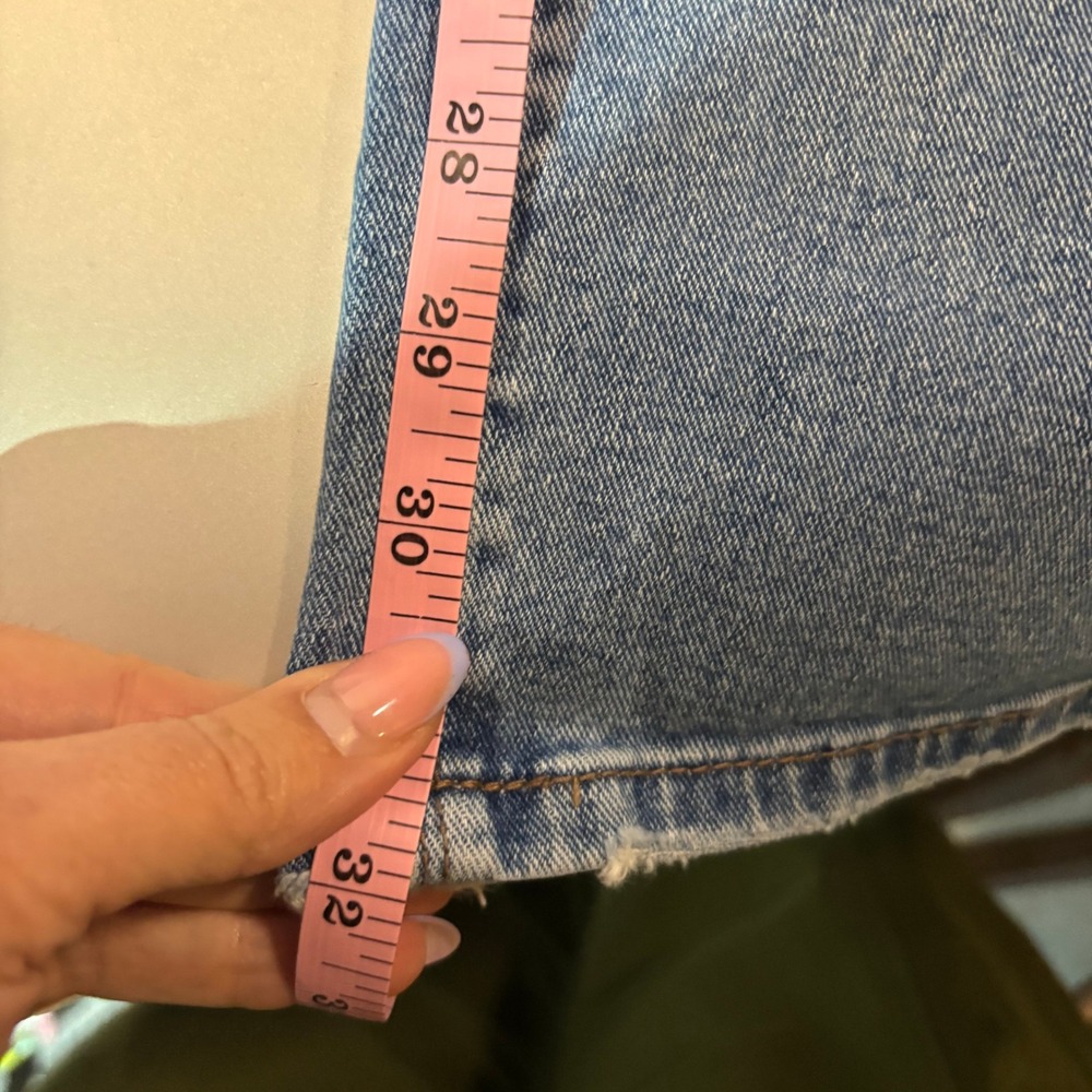 NWT 1822 Denim High Rise Wide Leg Distressed Jeans Medium Wash‎ Blue 10/30 - Picture 11 of 12